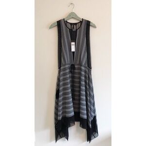 BCBG MaxAzria | Asymmetrical Striped A-Line Dress